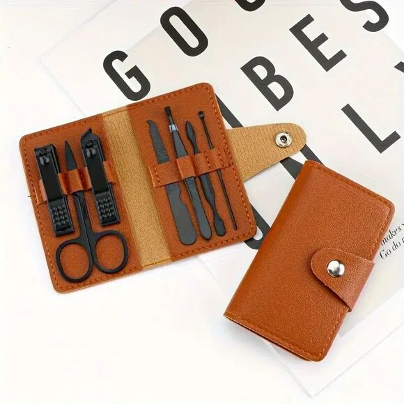 New 7 Pc Pedicure Manicure Set Nail Clipper Cleaner Unisex Kit Case Tools Travel - Picture 7 of 7